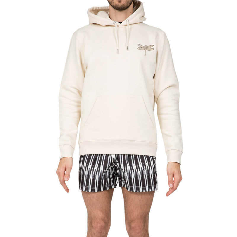HOODED SWEATSHIRT WITH DRAGONFLY EMBROIDERY