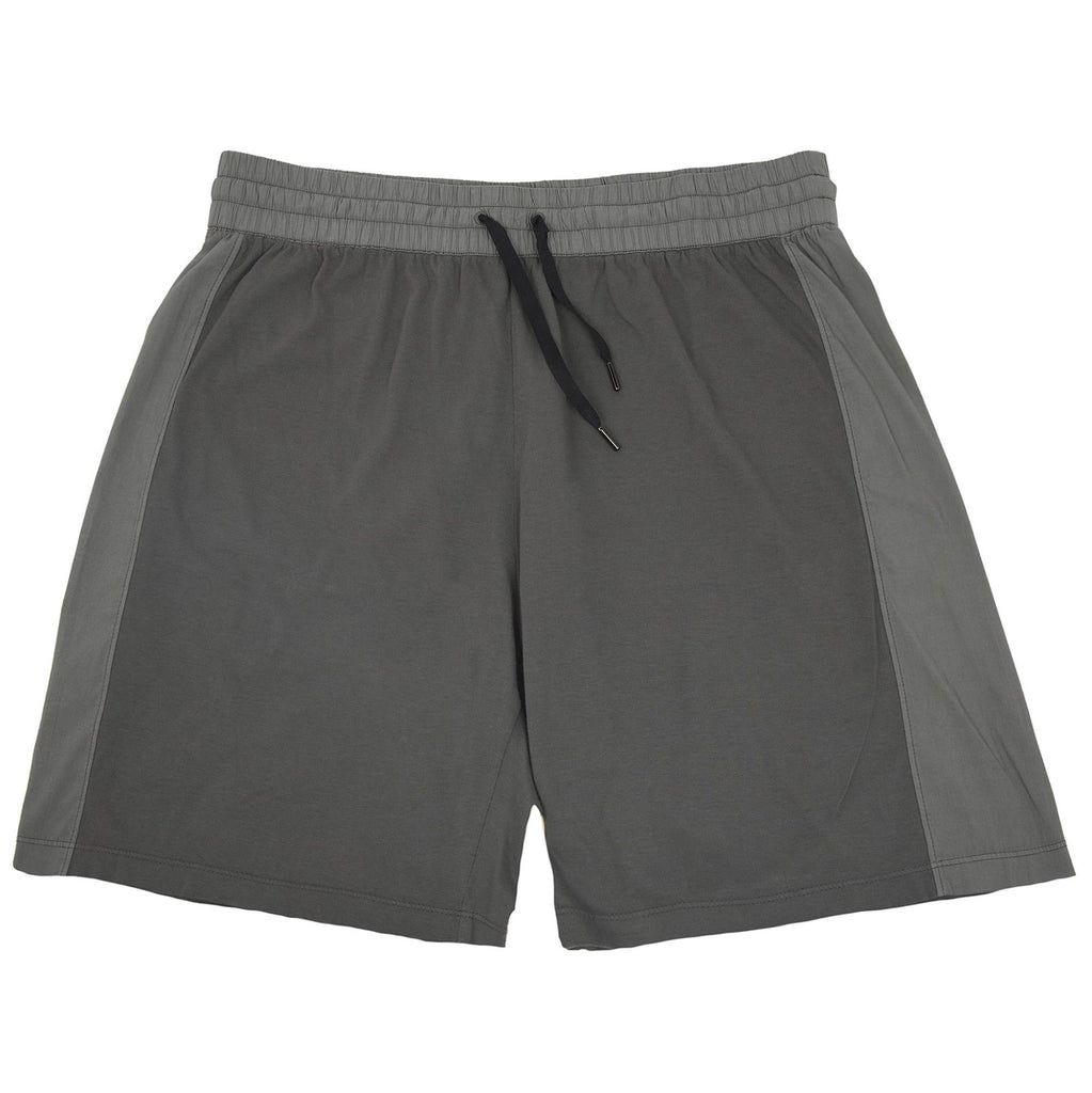 JERSEY-POPELINE GARMENT DYED DRAWSTRING SHORT