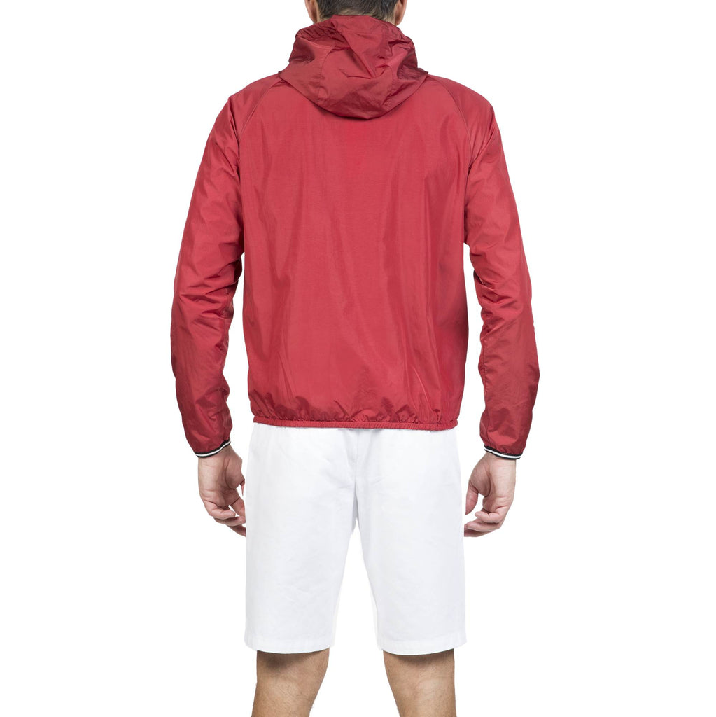 HOODED WIND BREAKER WITH RAGLAN SLEEVES