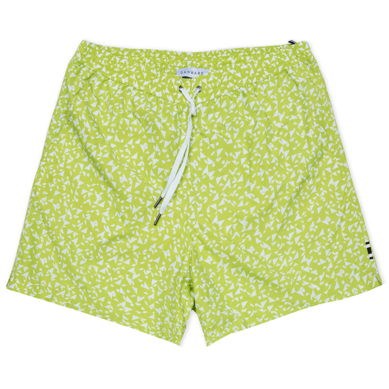 LEMON PRINT ELASTICATED MID-LENGTH SWIM SHORT