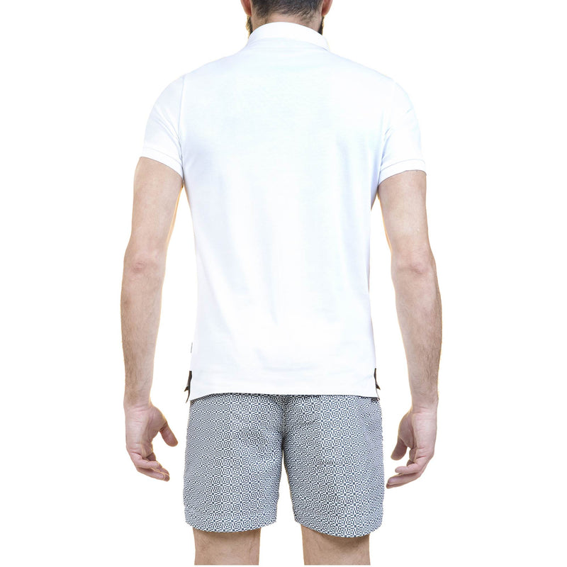 COTTON PIQUÉ POLO WITH RAW EDGE DETAIL