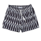 BLACK ELASTICATED MID-LENGTH SWIM BOXER