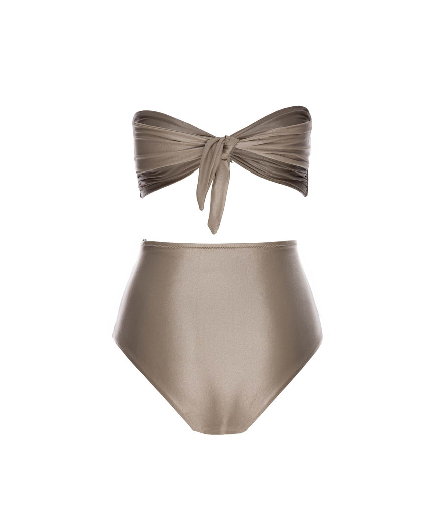 GOLD ISCHIA BANDEAU BIKINI TOP