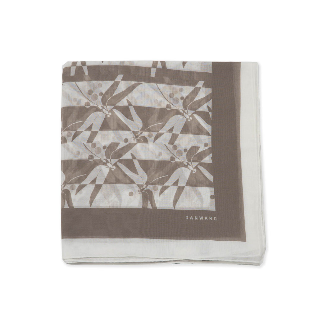 COTTON SILK PAREO WITH JAPANESE DRAGONFLY PRINT