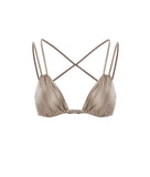 GOLD IDRA TRIANGLE BIKINI TOP WITH DOUBLE STRAP
