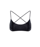 BLACK MALTA BIKINI TOP WITH CRYSTALS