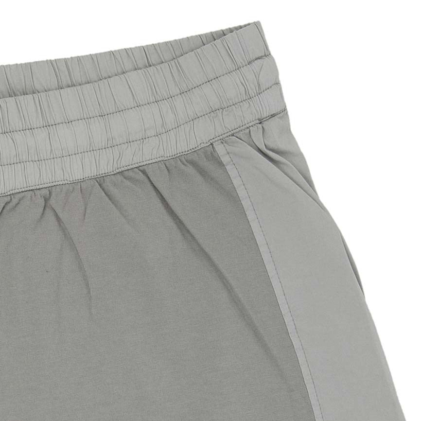 JERSEY-POPELINE GARMENT DYED DRAWSTRING SHORT