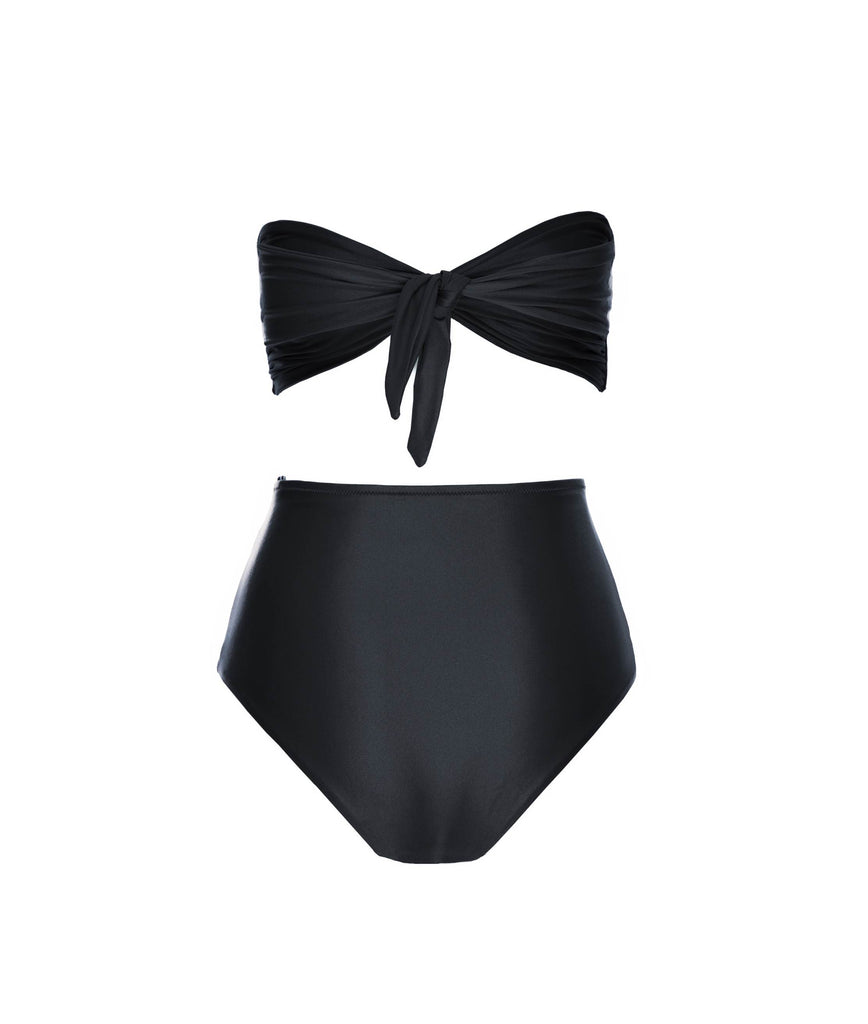 BLACK ISCHIA BANDEAU BIKINI TOP
