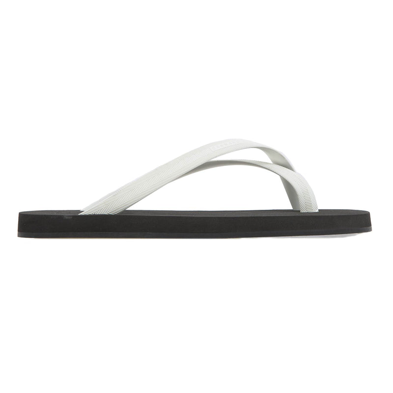 BICOLORED CROSS TOE FLIP-FLOP, BLACK WITH WHITE