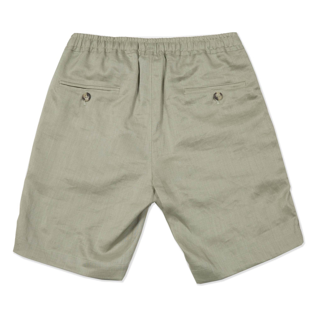 MINT ELASTICATED LINEN SHORT WITH DRAWSTRING