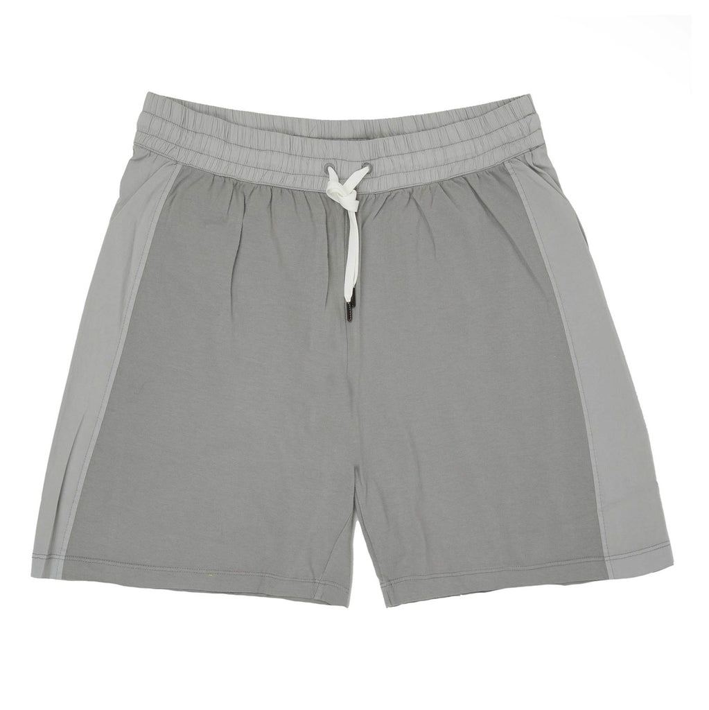 JERSEY-POPELINE GARMENT DYED DRAWSTRING SHORT