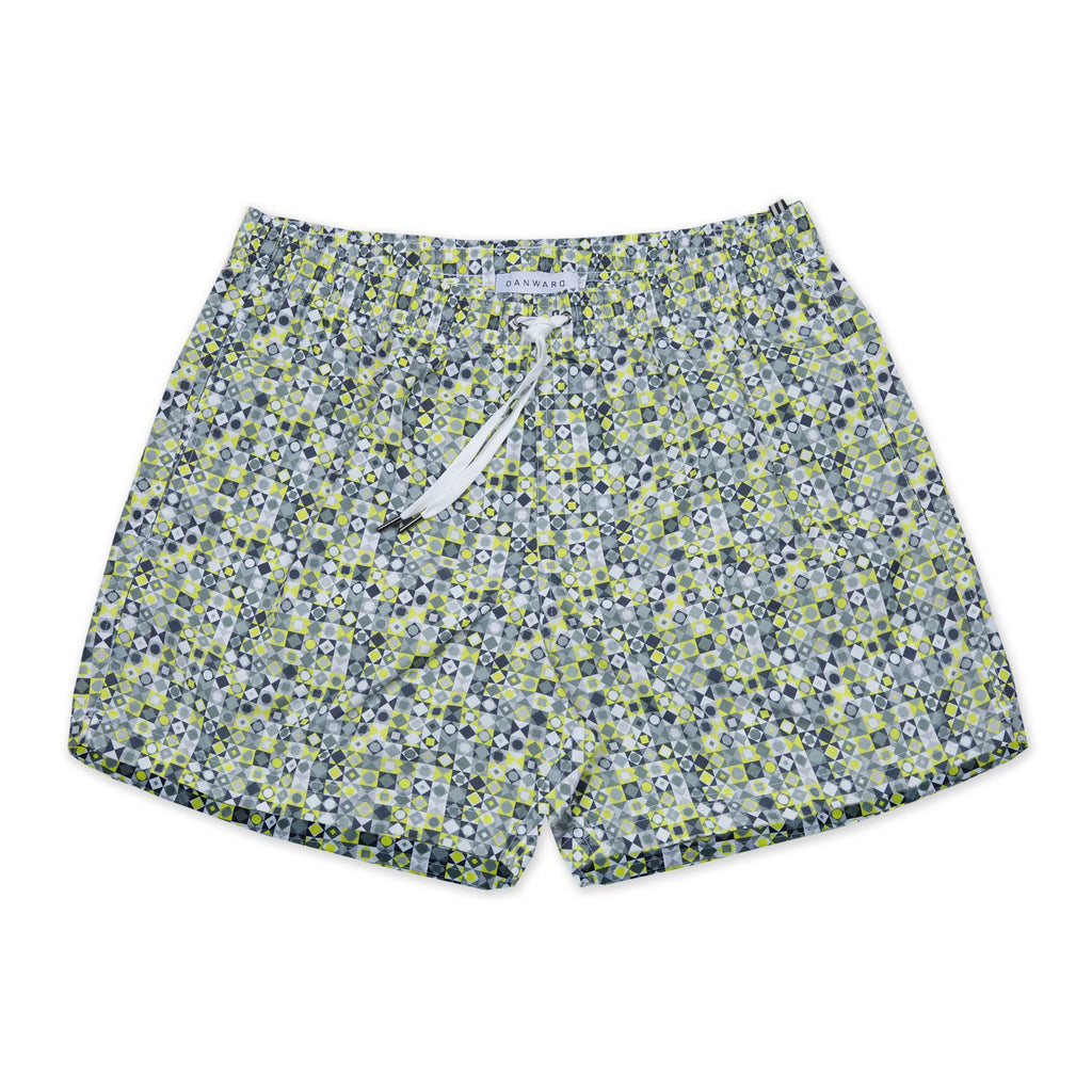 LEMON PRINT ELASTICATED MID-LENGTH SWIM SHORT
