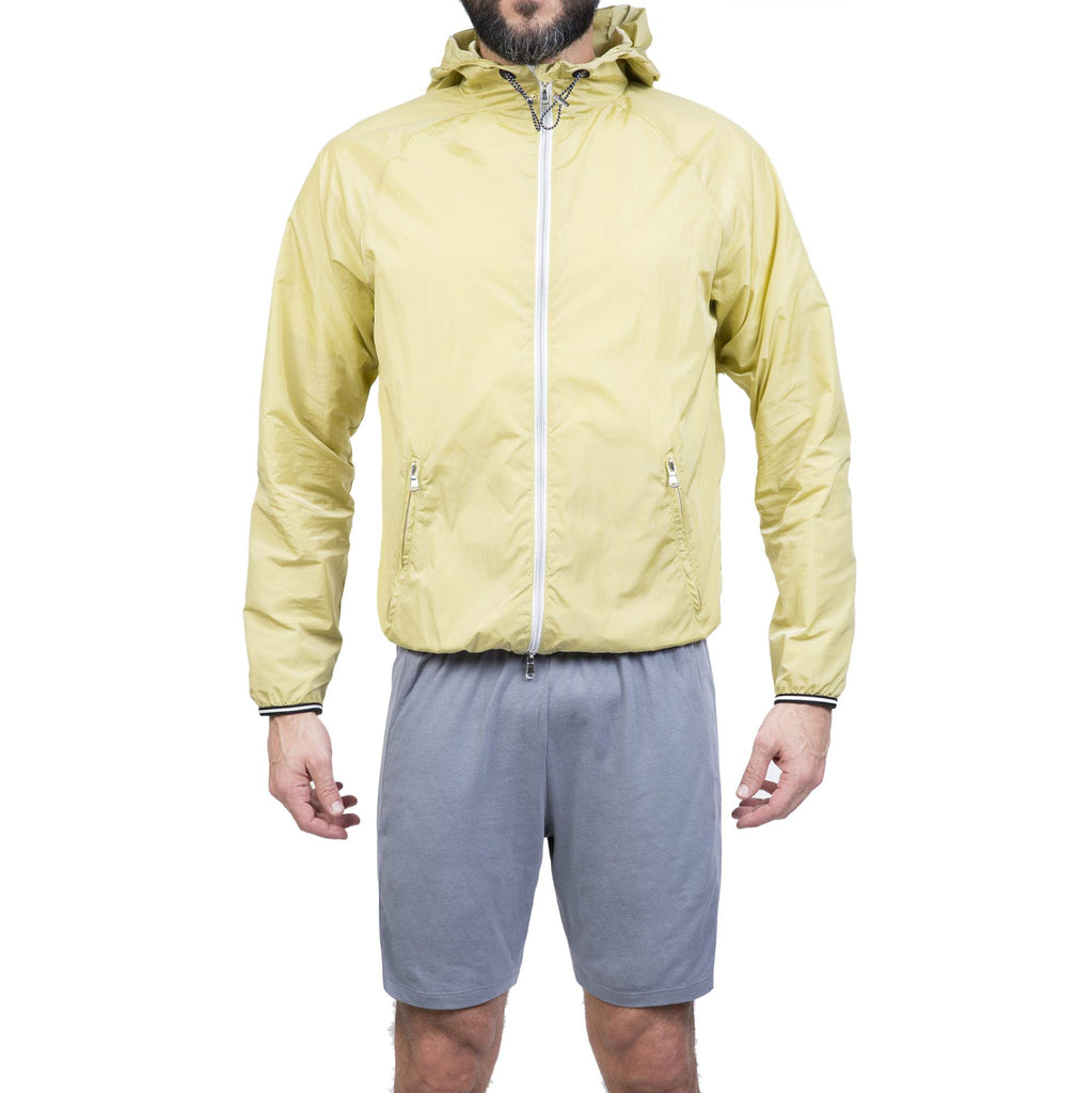 HOODED WIND BREAKER WITH RAGLAN SLEEVES