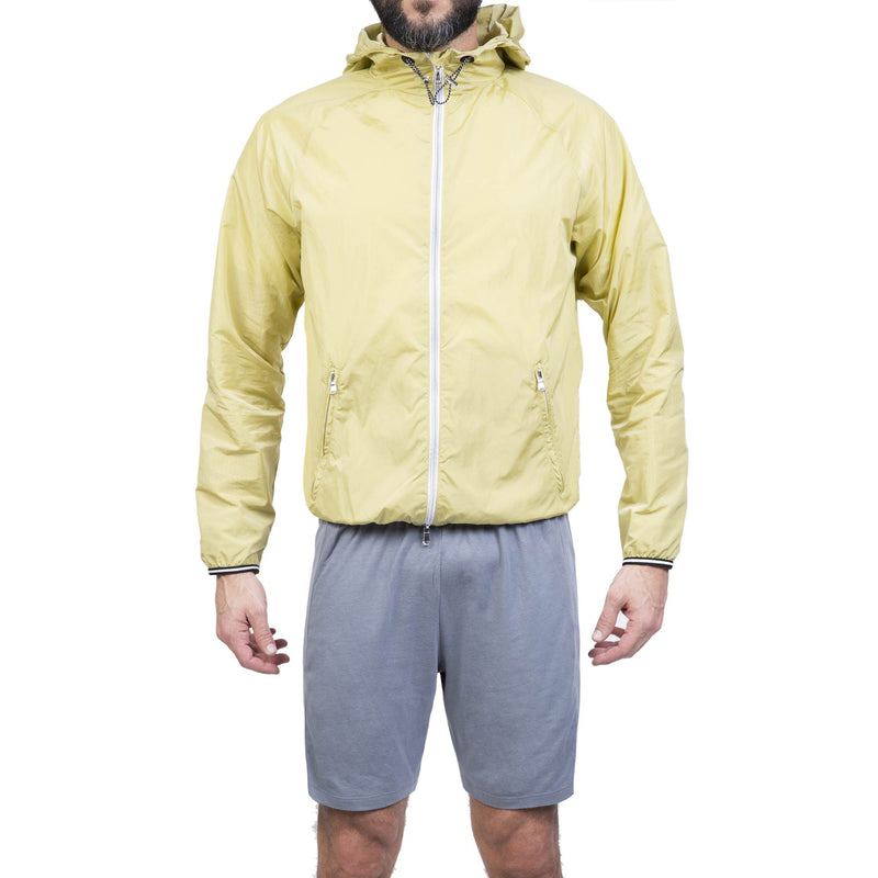 HOODED WIND BREAKER WITH RAGLAN SLEEVES
