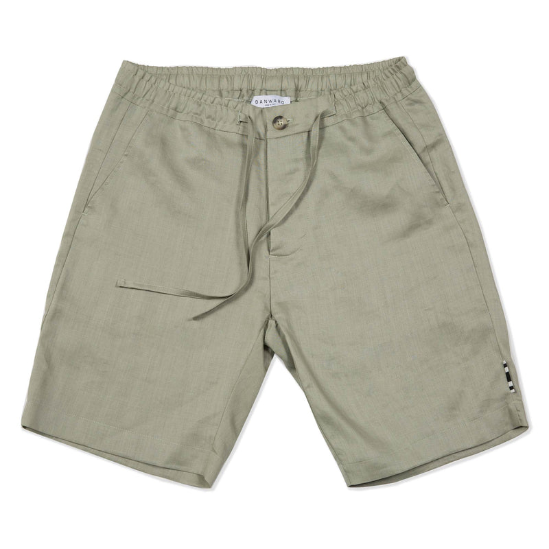 MINT ELASTICATED LINEN SHORT WITH DRAWSTRING