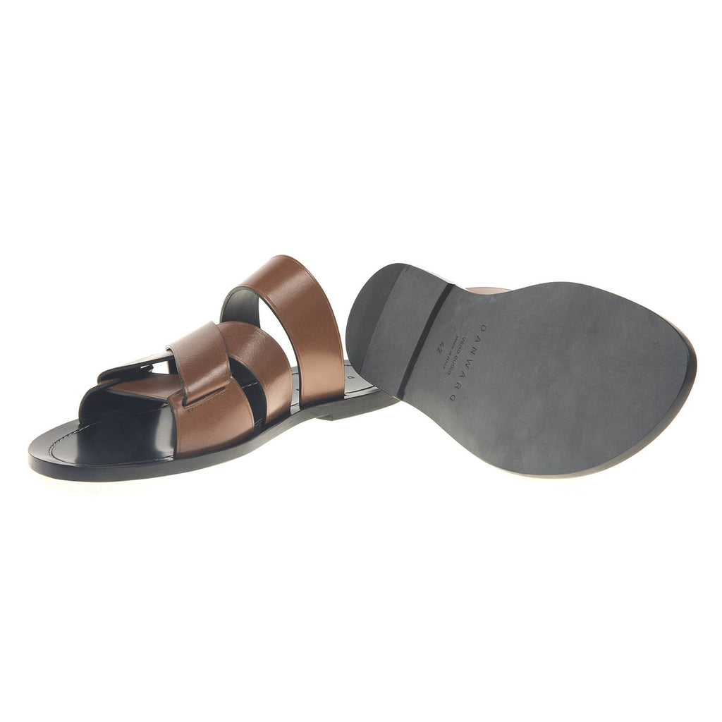 CRISSCROSS MULTI-STRAPPED LEATHER SANDAL