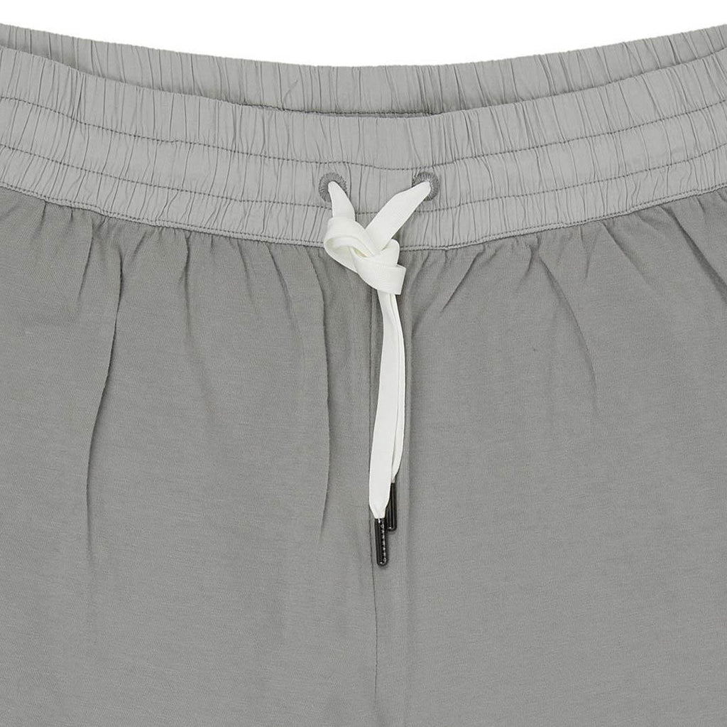 JERSEY-POPELINE GARMENT DYED DRAWSTRING SHORT