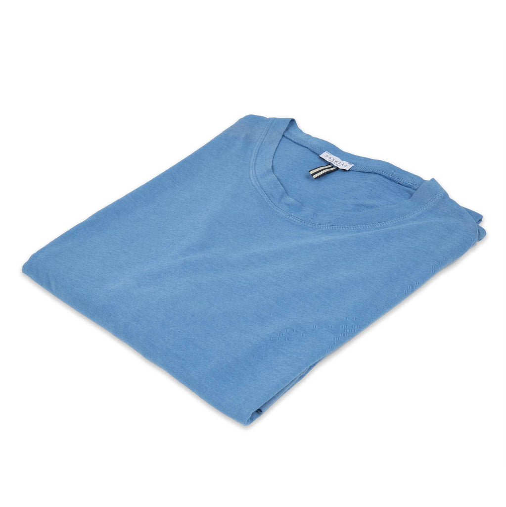 COTTON/LINEN JERSEY T-SHIRT WITH KIMONO STYLE SHORT SLEEVES