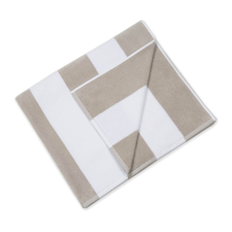 STRIPED LUXURY COTTON TERRY BEACH TOWEL