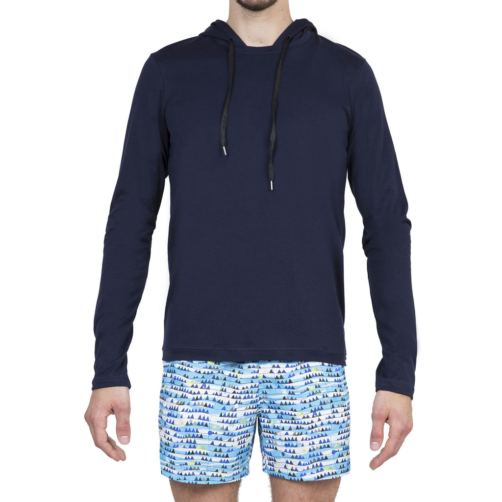 COTTON JERSEY LONG SLEEVE TEE SHIRT WITH HOOD