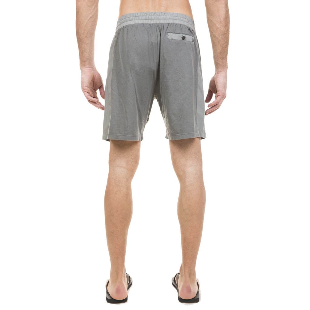 JERSEY-POPELINE GARMENT DYED DRAWSTRING SHORT
