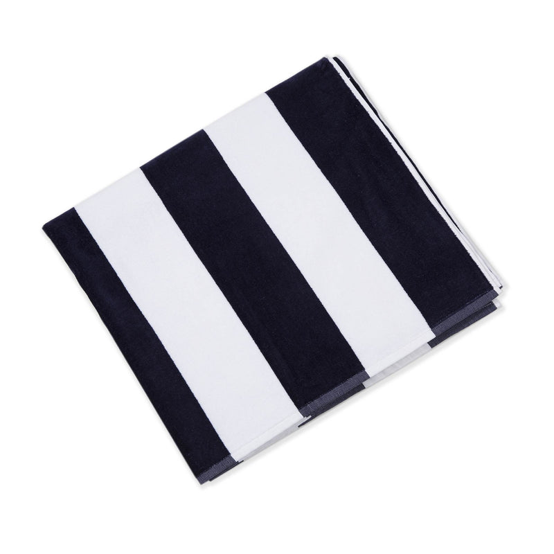 STRIPED LUXURY COTTON TERRY BEACH TOWEL
