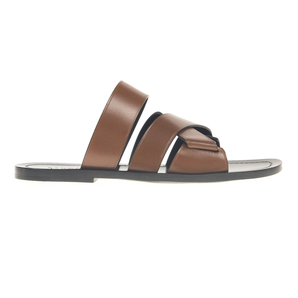 CRISSCROSS MULTI-STRAPPED LEATHER SANDAL
