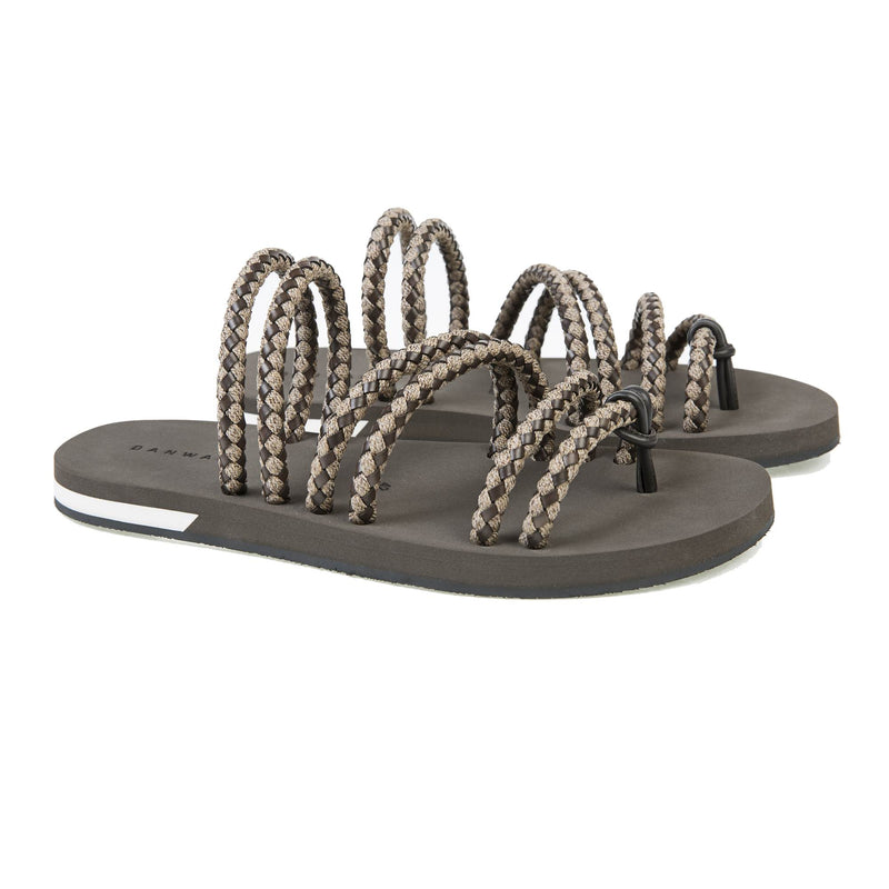 CORDED SANDAL WITH BICOLOR MICRO SOLE