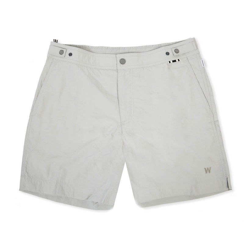 LIGHT GREY TAILORED MID-LENGTH SWIM SHORT