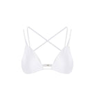 WHITE IDRA TRIANGLE BIKINI TOP WITH DOUBLE STRAP