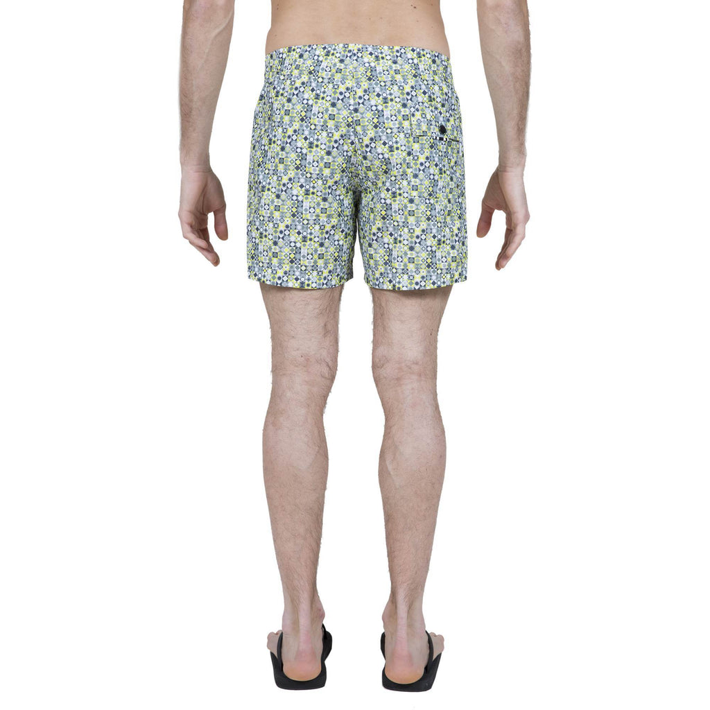 LEMON PRINT ELASTICATED MID-LENGTH SWIM SHORT