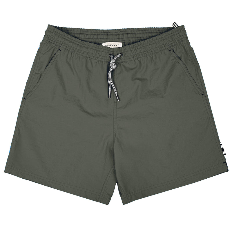 CLAY ELASTICATED NYLON LONG SWIM SHORT