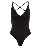 BLACK PATMOS SWIMSUIT WITH CRYSTALS