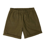 ELASTICATED COTTON TWILL SHORT