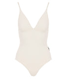 IVORY ITACA SWIMSUIT WITH V FRONT AND HIGH BACK