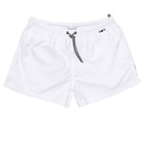 WHITE ELASTICATED SHORT BOXER