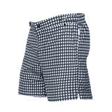 BLACK FLAT-FRONT SWIM SHORT