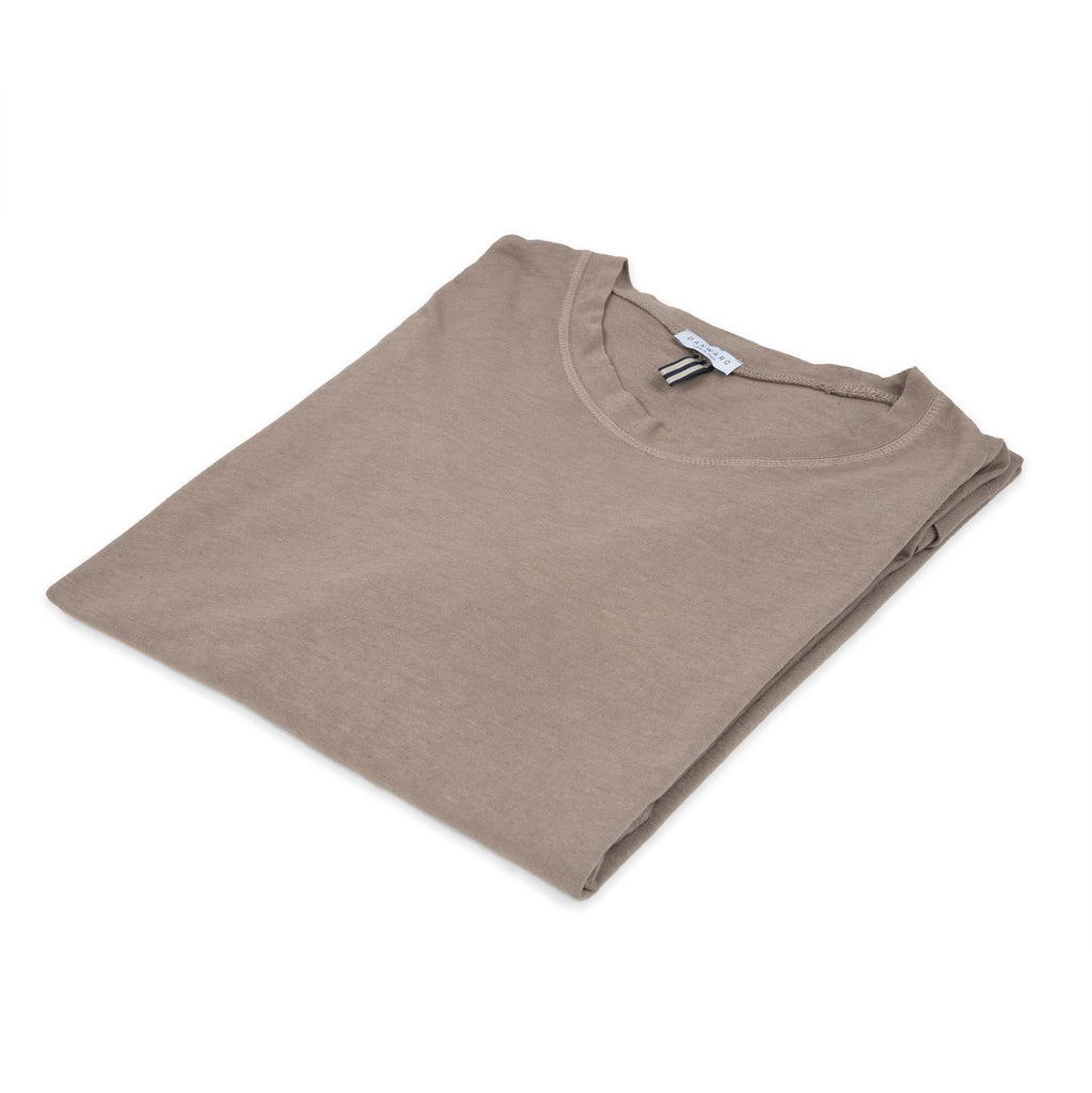 COTTON/LINEN JERSEY T-SHIRT WITH KIMONO STYLE SHORT SLEEVES