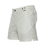 IVORY FLAT-FRONT SWIM SHORT