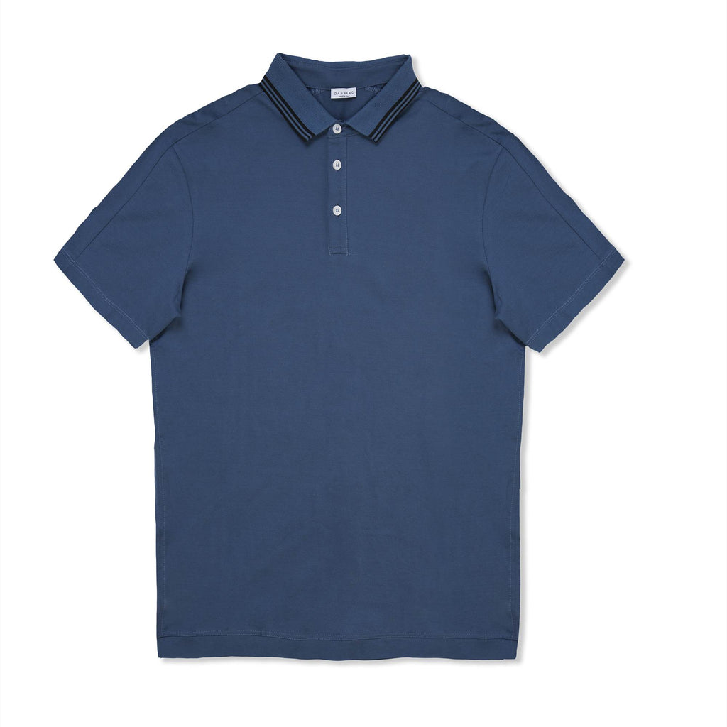 COTTON JERSEY POLO WITH INSERT DETAILS