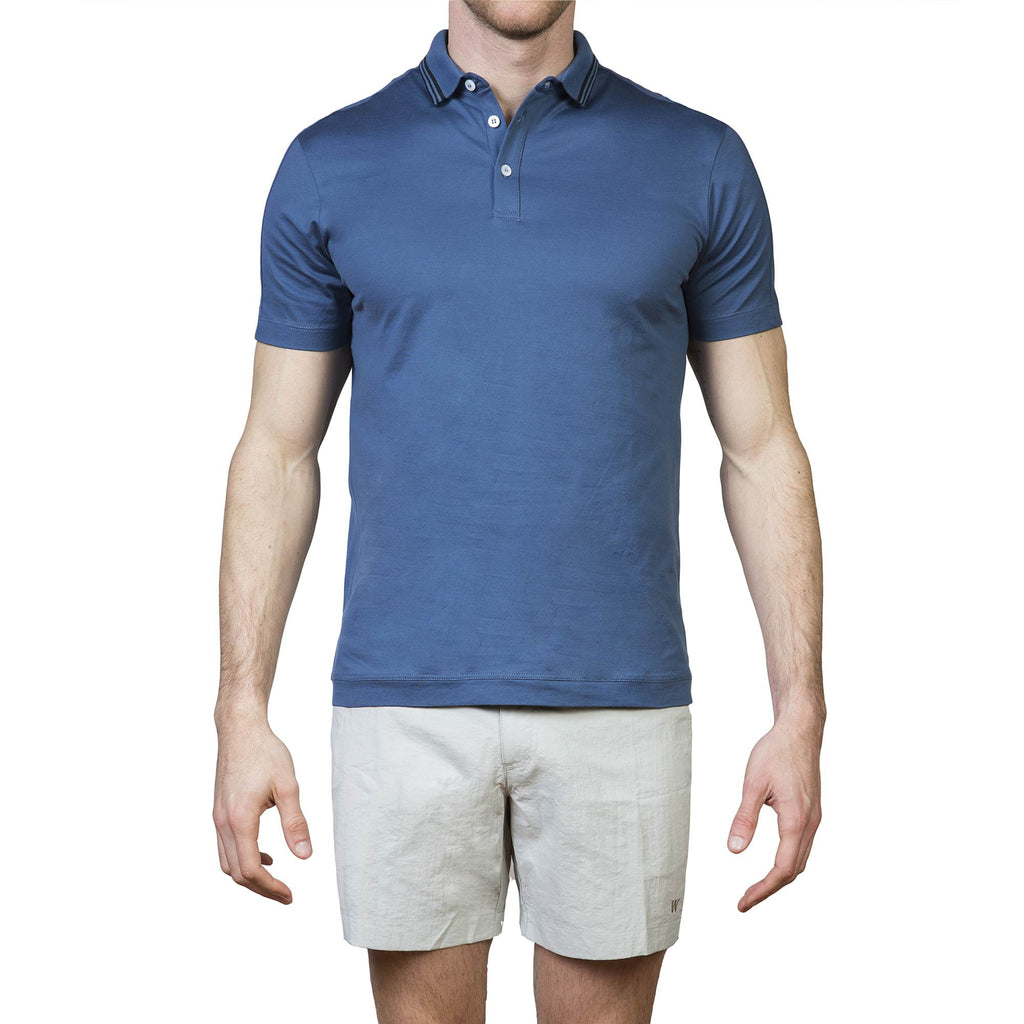 COTTON JERSEY POLO WITH INSERT DETAILS