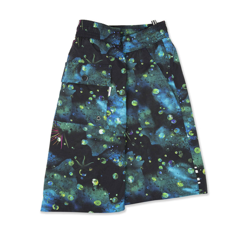NAVY ELASTICATED MID-LENGTH SWIM SHORT