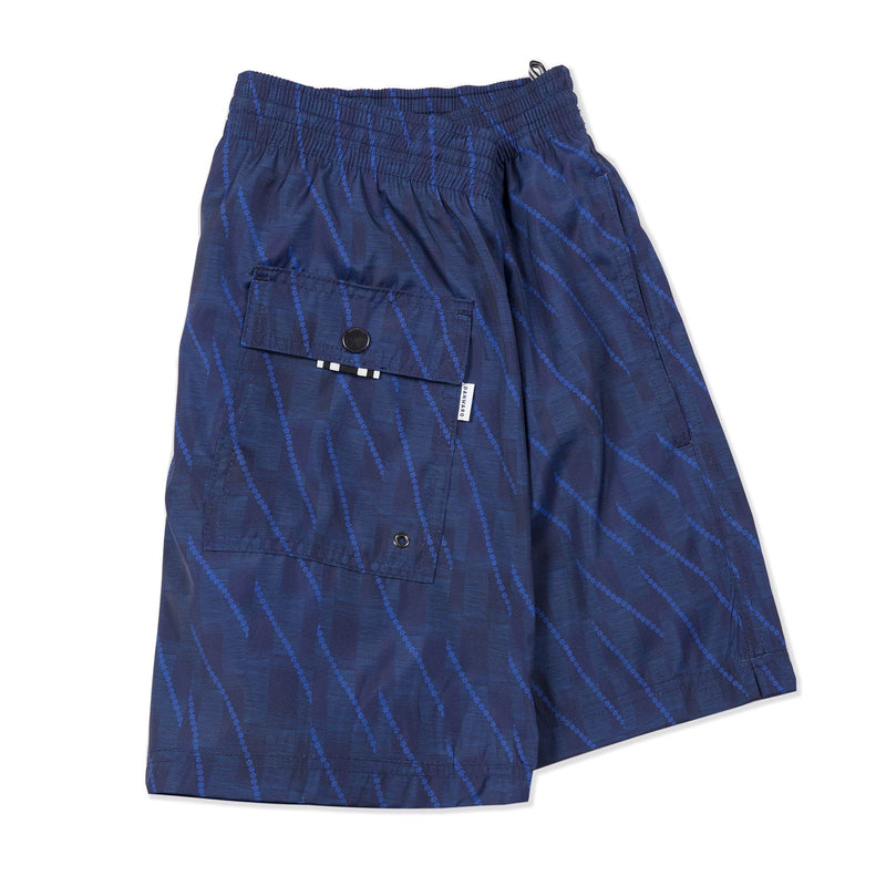 NAVY ELASTICATED MID-LENGTH SWIM BOXER