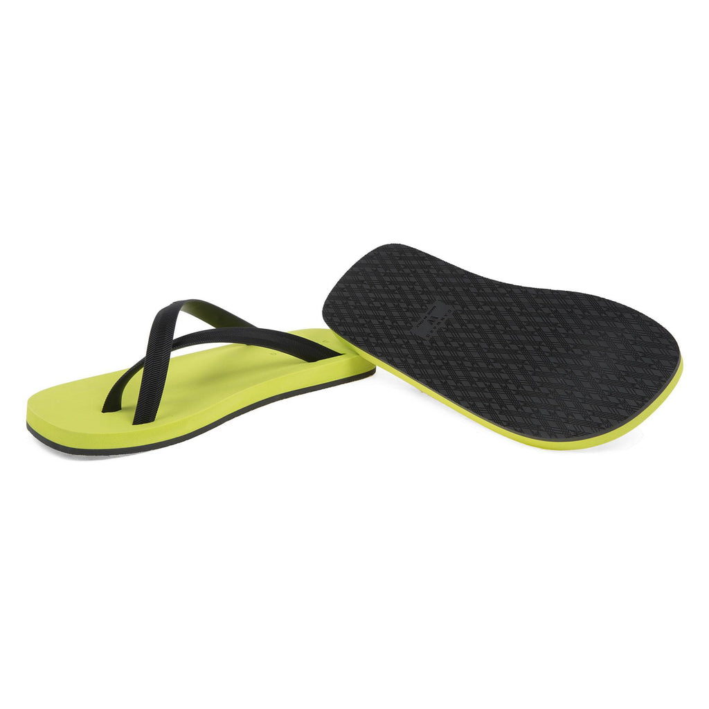BICOLORED CROSS TOE FLIP-FLOP, GREEN WITH BLACK