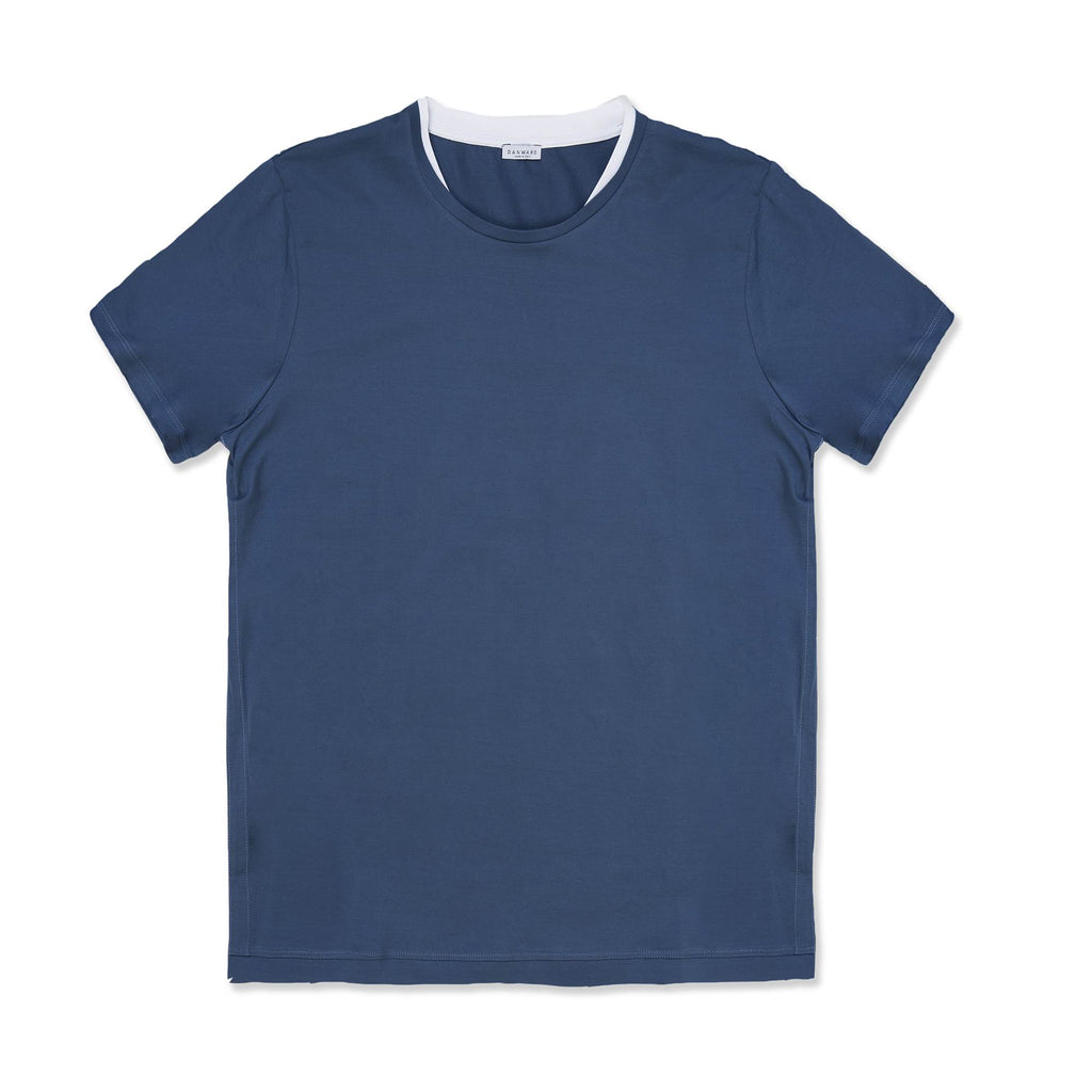 JERSEY T-SHIRT WITH DOUBLE COLLAR DETAIL