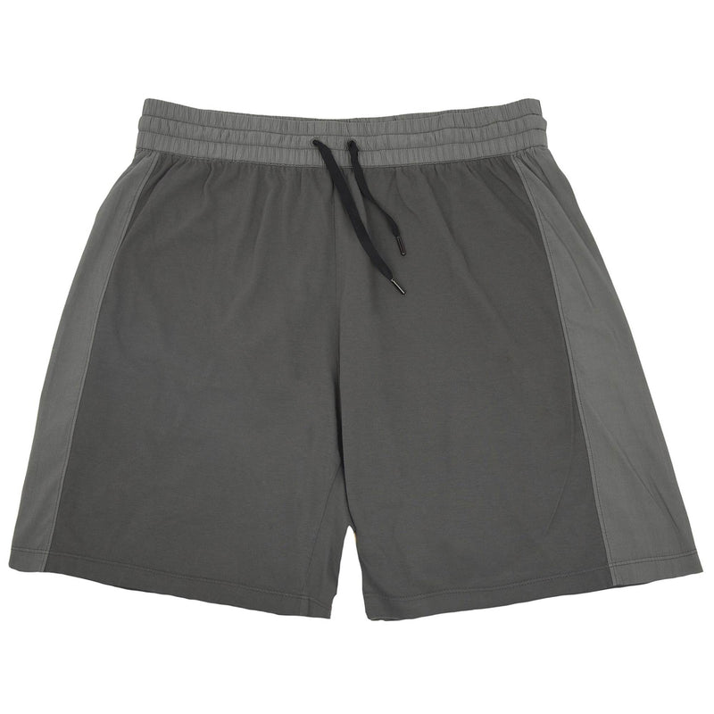 JERSEY-POPELINE GARMENT DYED DRAWSTRING SHORT