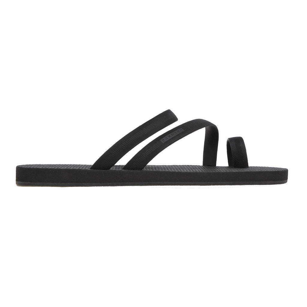 BLACK BICOLORED FLIP-FLOP WITH ASYMMETRIC CAGED UPPER