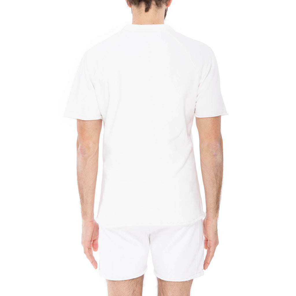 OVERSIZED COTTON TEE SHIRT IN FINE LOOPBACK WITH RAW EDGE DETAIL