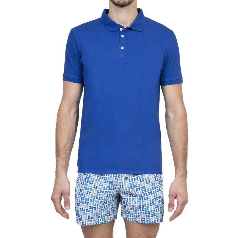 COTTON PIQUÉ POLO WITH RAW EDGE DETAIL