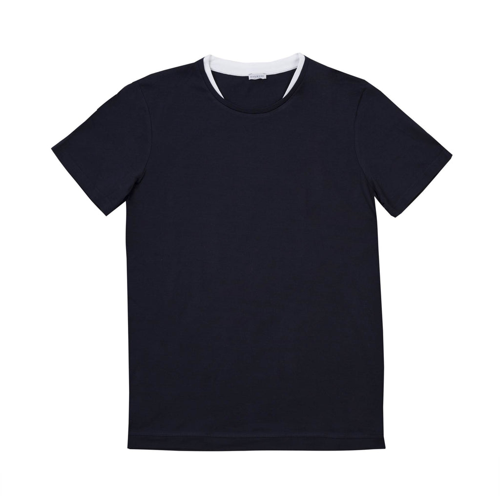 JERSEY T- SHIRT WITH DOUBLE COLLAR DETAIL - DanWard